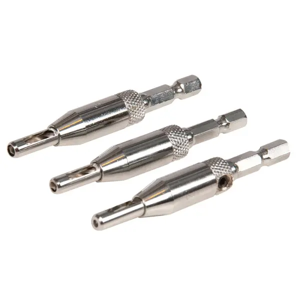 Silverline Hinge Drill Bit Set 3-Piece, 2mm, 2.8mm & 3.6mm