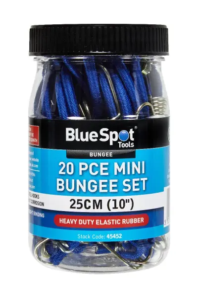 Blue Spot Tools - Zestaw 20 Mini Link Gumowych, 25cm (10″)