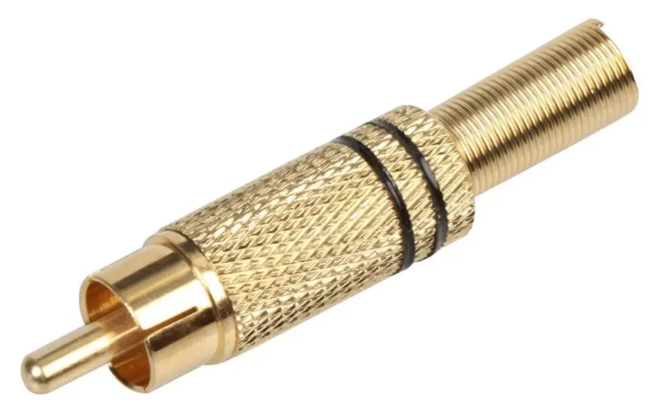 PRO SIGNAL ゴールドプレートRCAフォンプラグ ブラック 3.2mm