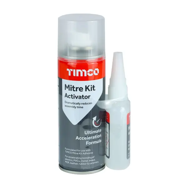 Timco Kit de Adhesivo Rápido para Esquineros, 200ml/50g, Pegamento Instantáneo