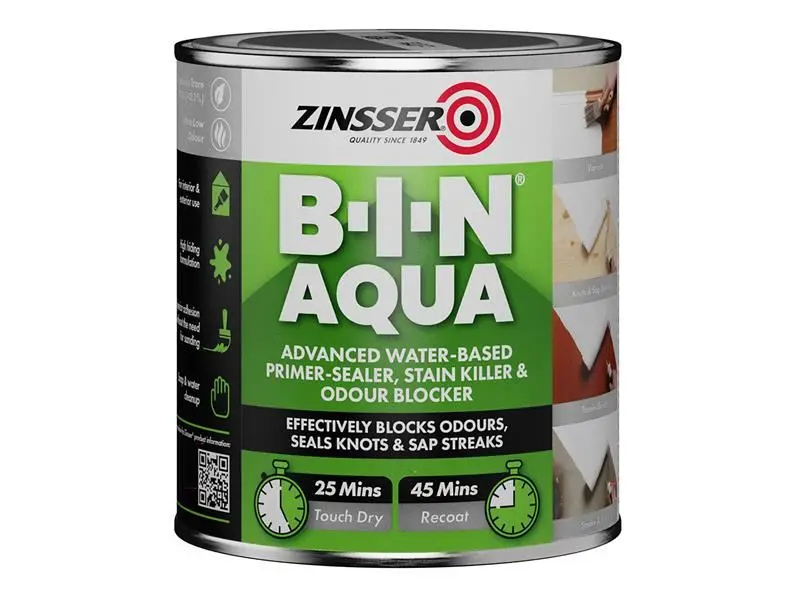 Zinsser B-I-N Aqua White Primer & Sealer, 500ml