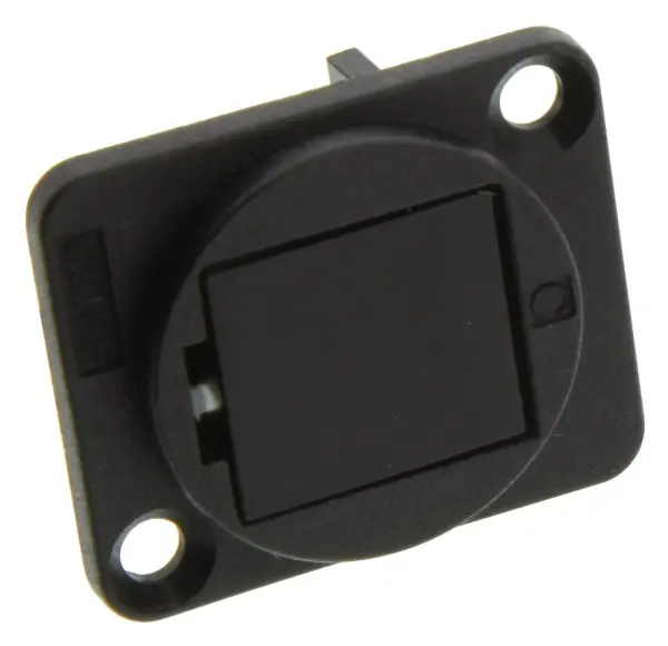 CLIFF CP30241 לוחית חיבור XLR ריקה, פלסטיק שחור