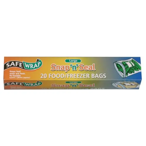 Safewrap Snap & Seal Fridge/Freezer Bag 7 x 9'' 30 Pack