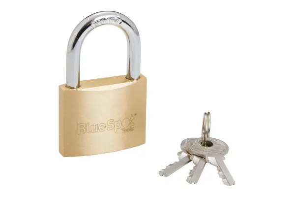 Blue Spot Tools 40毫米双锁定黄铜挂锁