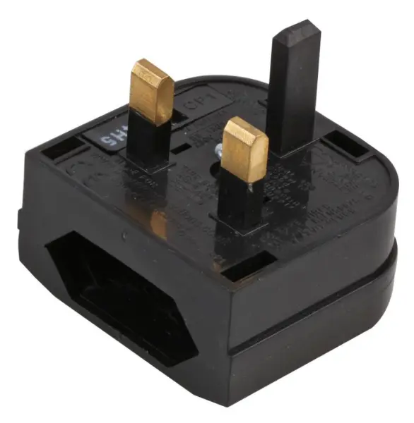 POWERCONNECTIONS - Tiontán Euro go UK, 8A, 2kW, Dubh