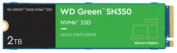 WD Green SN350 NVMe M.2 2280 SSD, 2TB Internal