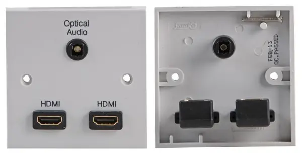 PRO SIGNAL AV Wallplate with 2x HDMI & 1x Optical TOSLink