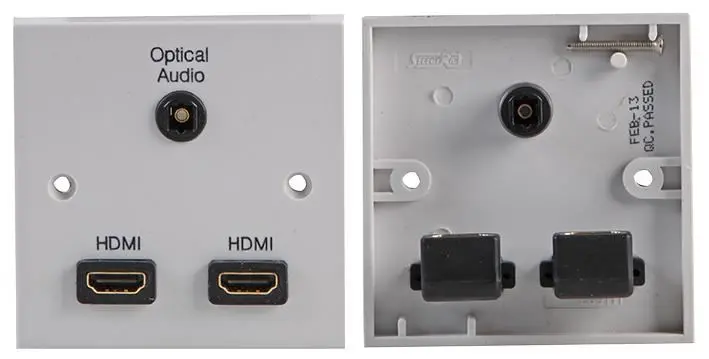 PRO SIGNAL AV Zásuvková lišta se 2x HDMI a 1x Optical TOSLink