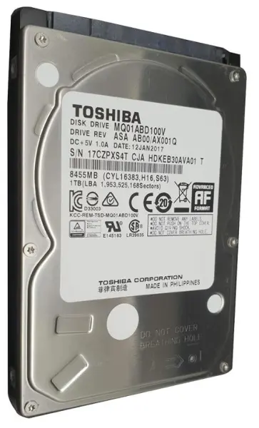 TOSHIBA リファービッシュ 2.5インチ 1TB SATAハードドライブ