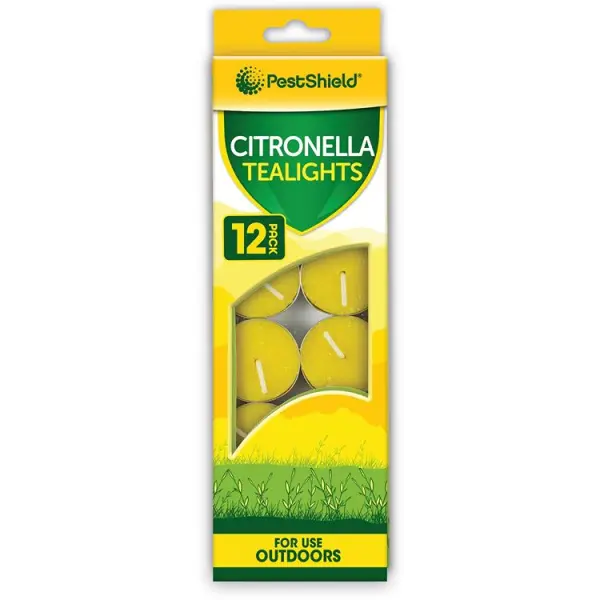 PestShield Citronella Tealights, 12 Pack