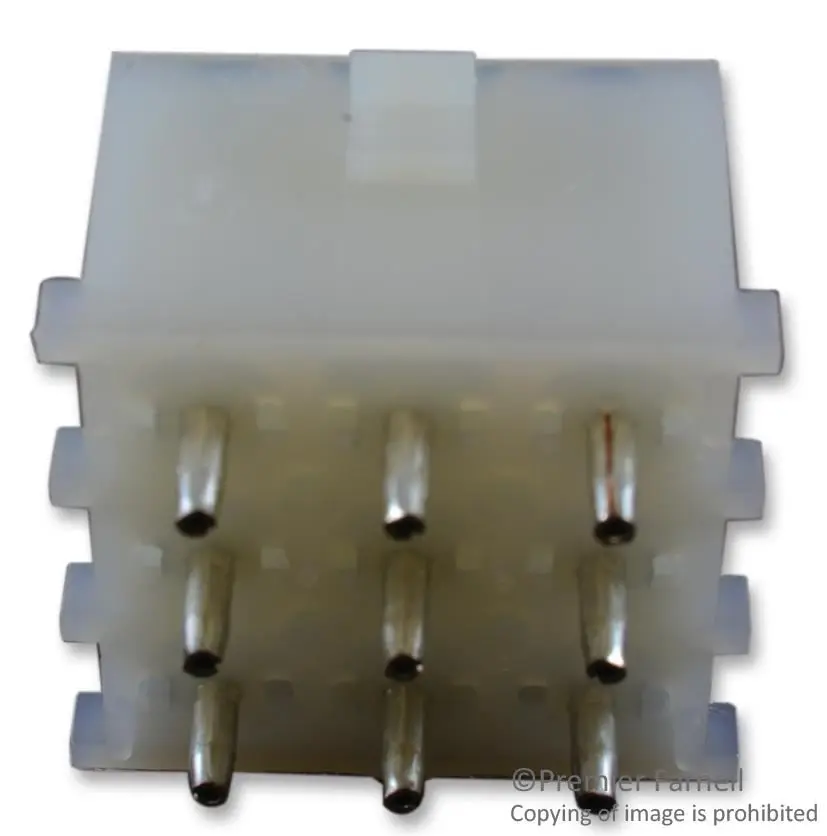 AMP TE Connectivity 9 Way Header, 6.35mm Pitch