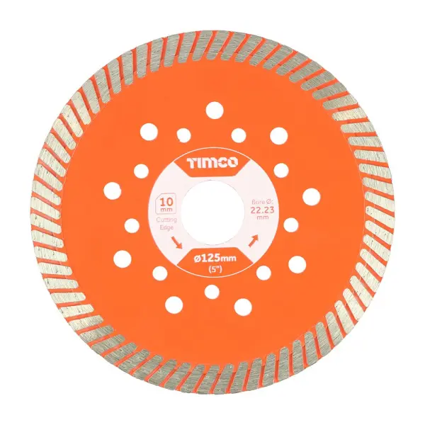 Timco Disco Diamante Turbo Premium 125mm, Aço Temperado
