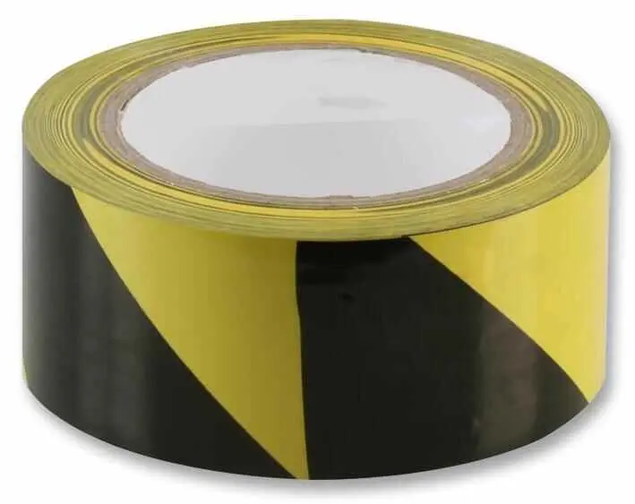 Pro Power PVC Hazard & Floor Marking Tape, Black/Yellow, 50mm × 33m