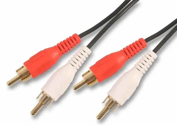 Pro Signal 2x RCA Male to Male Lead - Gold Plated, 10m Black