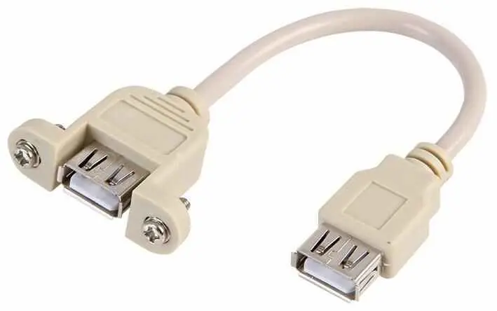 Pro Signal שקע עגול USB A ל-USB A להרכבה בגוף, 150 מ״מ