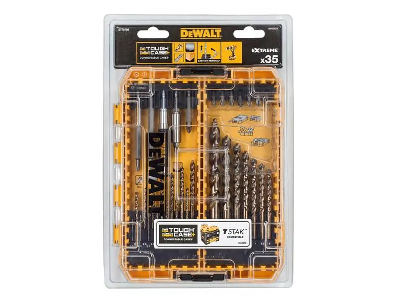 DeWalt Juego de Brocas y Accesorios Mixto DT70756, 35 Piezas