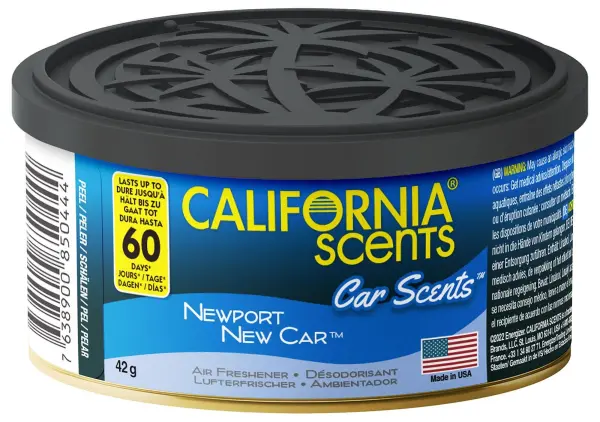 California Scents Car Scents Air Freshener Tin, Newport New Car