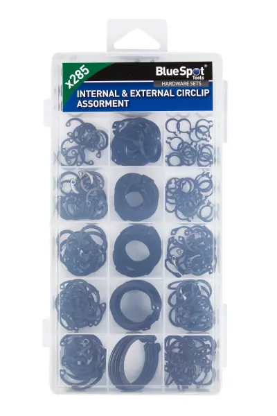 Blue Spot Tools - Set de circlips intérieurs et extérieurs 285 pièces