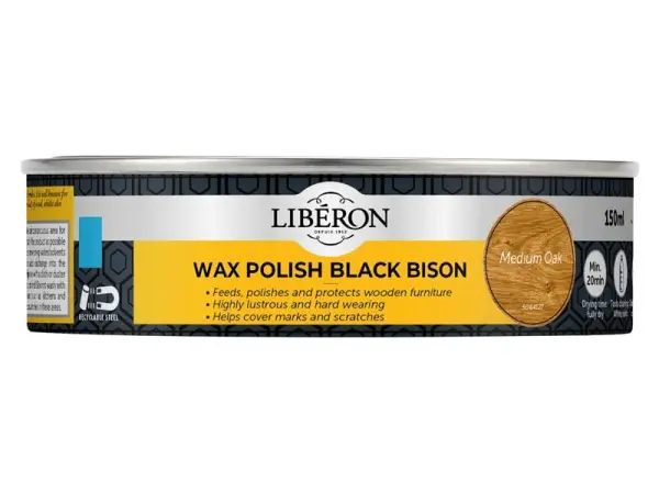 Liberon Black Bison - Κηρώδες Πάστα Μεσαίου Δρυός 150ml