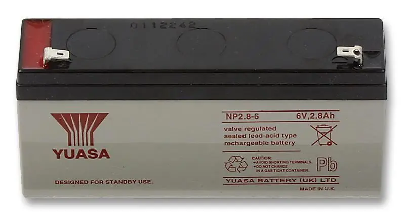 YUASA 6V 2,8Ah NP-Serie VRLA-Batterie, wartungsfrei