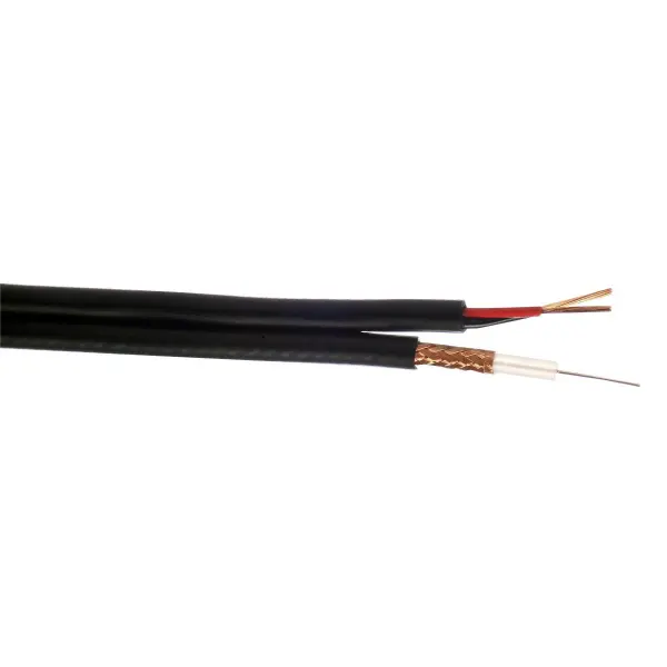 WEBRO RG59U Coaxial Cable with 2 Core, 100m Black