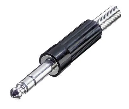 REAN תקע 6.35 מ״מ (1/4 אינץ') לג׳ק סטריאו עם ציפוי ניקל, 3 פינים