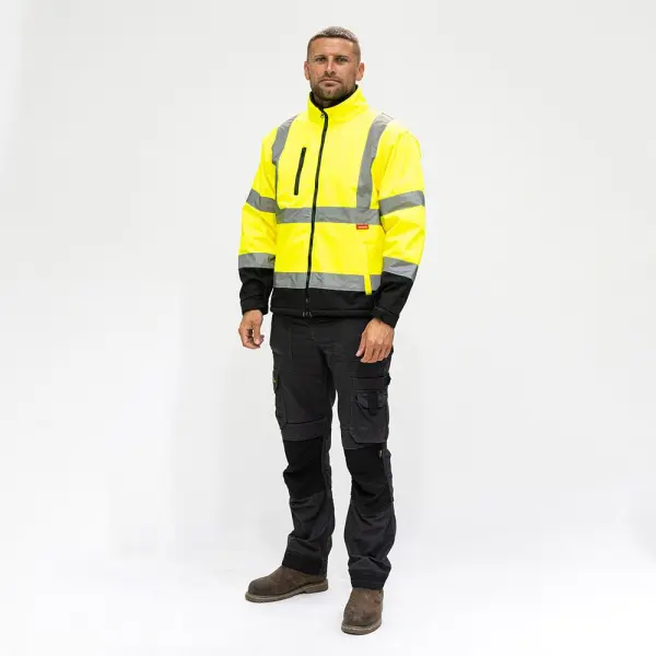 Timco Pracovní Softshellová Bunda Hi-Vis - Žlutá, Nepromokavá, XXL