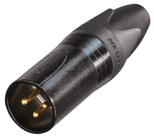 Neutrik NC3MXX-B Conector XLR Macho, Negro, Contactos Dorados