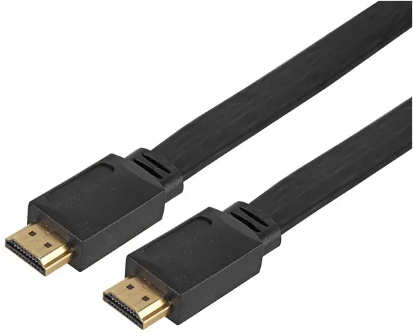 PRO SIGNAL Flaches Hochgeschwindigkeits-HDMI-Kabel (Male zu Male) vergoldet 2m