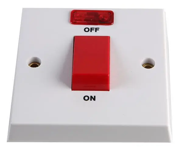 VOLEX 45A 二極スイッチ（ネオン付き）ホワイト