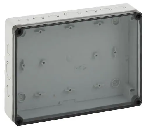 SPELSBERG תיבת פוליקרבונט IP66, 254x180x63 מ״מ, אפורה