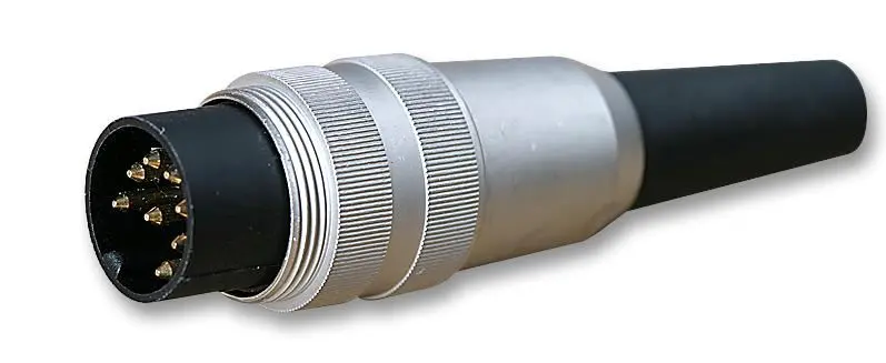 Lumberg SV80 DIN 8-Pin Straight Plug, Silver-Plated Contacts