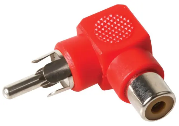 PRO SIGNAL Adaptador RCA 90° Vermelho