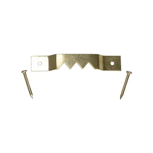 Timco Mixed Sawtooth Hangers with Nails, Electro Brass, 41mm & 63mm (15pc)