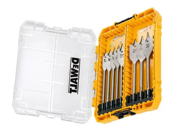 DeWalt DT70750 Set di Punte Piane, 8 Pezzi, Acciaio Cromo Vanadio