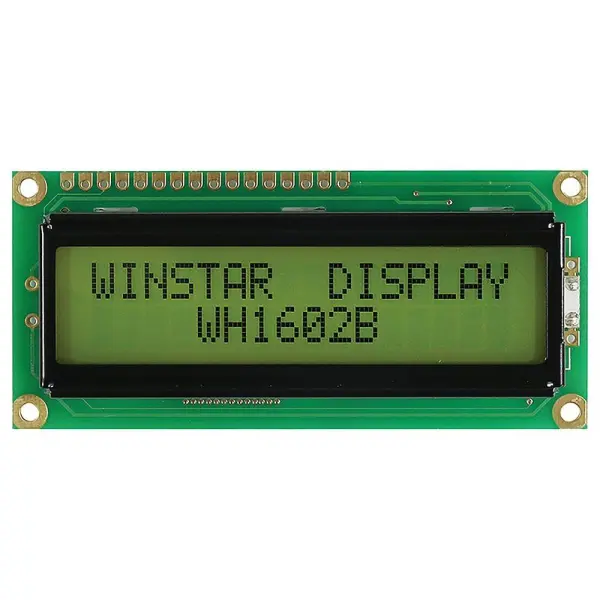 WINSTAR 16x2 Character LCD Display Module, STN Positive Yellow Green