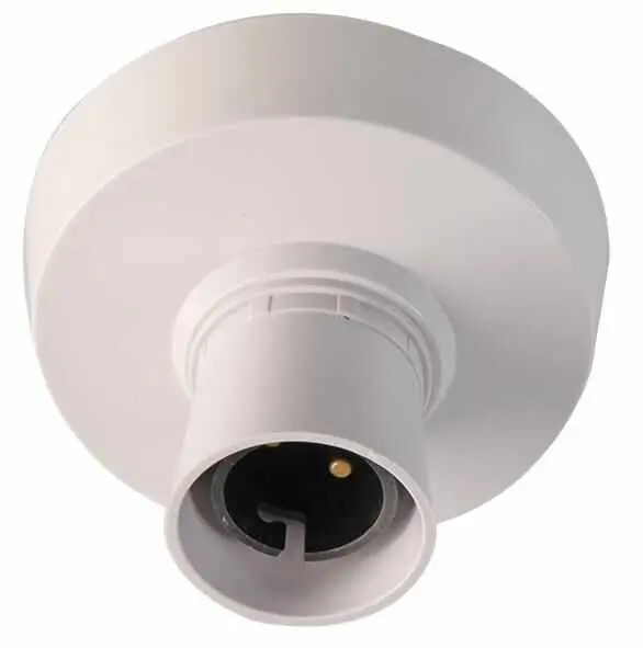 Volex BC Lamp Batten Holder, White, Bayonet Cap