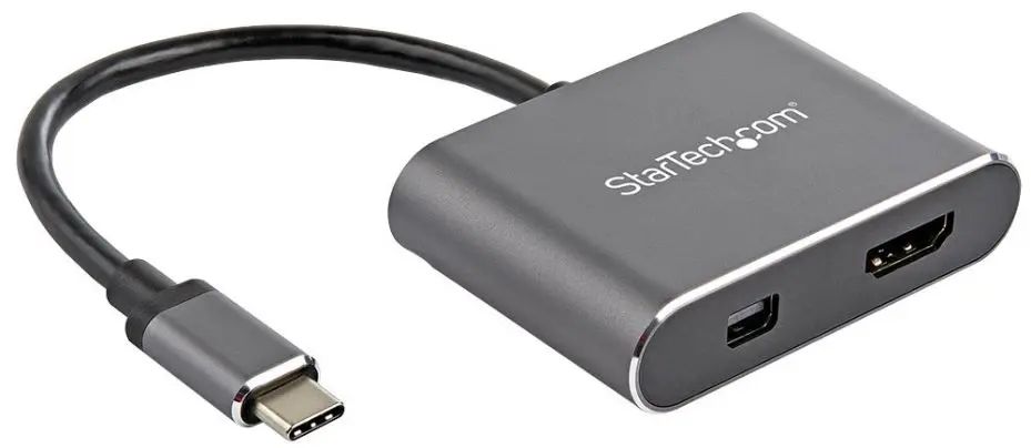 STARTECH Adaptador USB-C a 4K HDMI y Mini DisplayPort