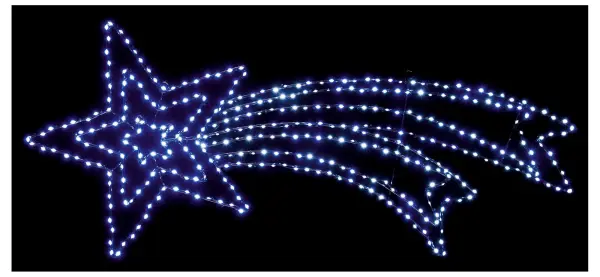 Premier Decorations Flexibright Shooting Star LED Motif, 235 White LEDs, 118cm
