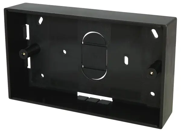 TUK 2 Gang 32mm Surface Back Box, 10 Pack - Black