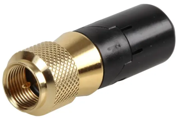 COAX CONNECTORS Conector F Tipo 75 Ohm Latão, Contactos Banhados a Ouro