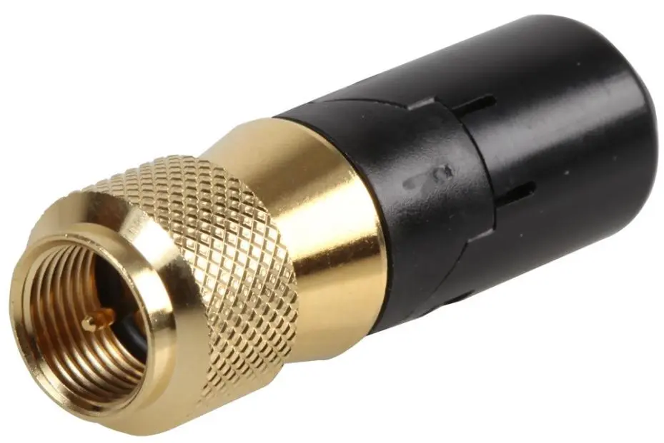 COAX CONNECTORS - Connecteur coaxial F en laiton 75 Ohm, contacts plaqués or