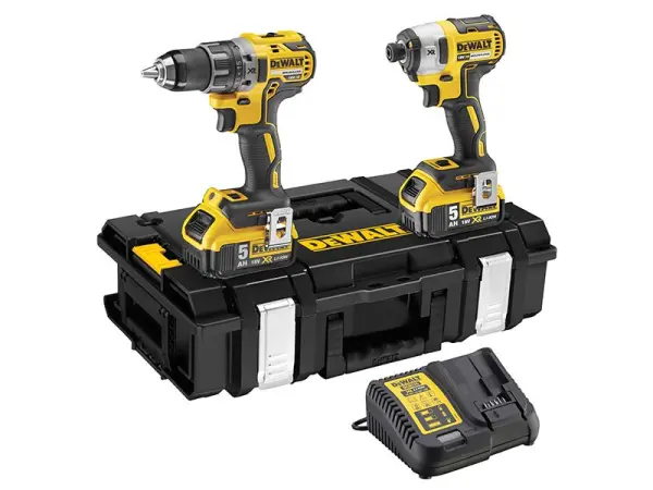 DeWALT DCK266P2 XR 无刷双件套 18V 2 x 5.0Ah 锂离子电池