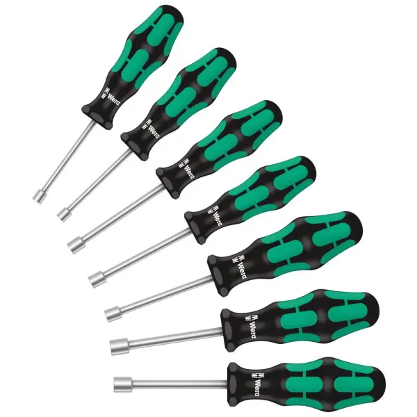 Wera 395 HO/7 SM Zestaw Nasadek z Pustym Trzonkiem, 7 sztuk, 5,5‑13 mm