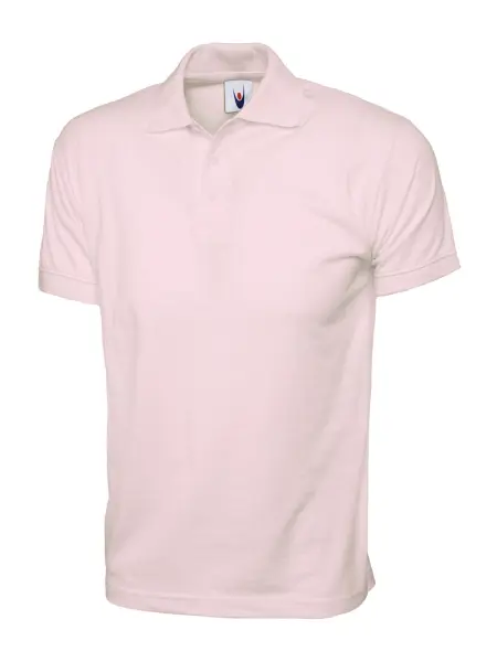 Uneek Polo Unisex de Piqué de Algodón - Rosa, Talla S