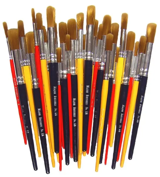 MAJOR BRUSHES ערכת מברשות נילון לילדים - 30 מברשות