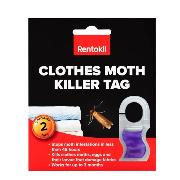 Rentokil Clothes Moth Killer Hanging Tag, 2 Pack