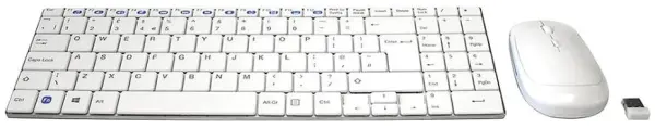 ACCURATUS Minimus X Slim Wireless Keyboard & Mouse Set, White