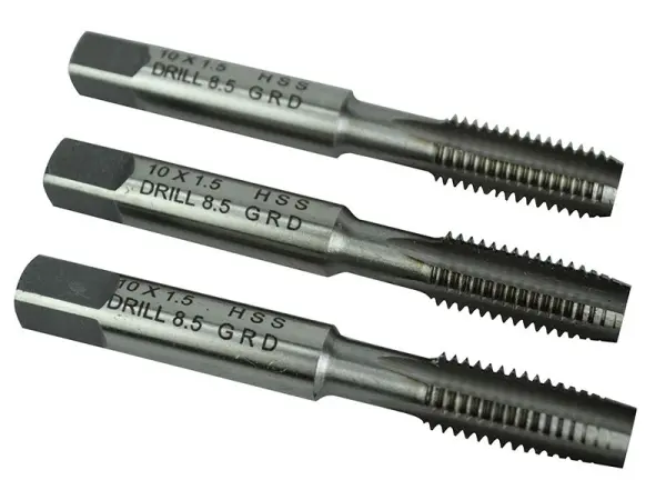 Faithfull HSS Jeu de tarauds à filets droits M10 x 1,5 (3 pièces)