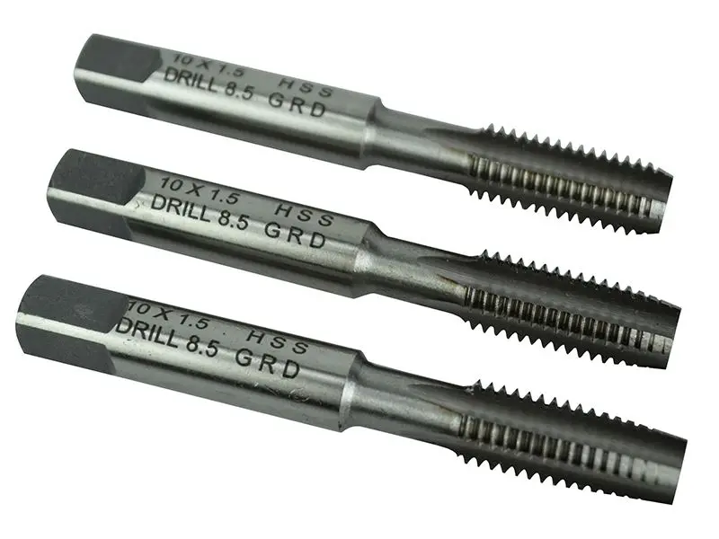 Faithfull HSS Straight Flute Tap Set M10 x 1.5 (3-Piece)